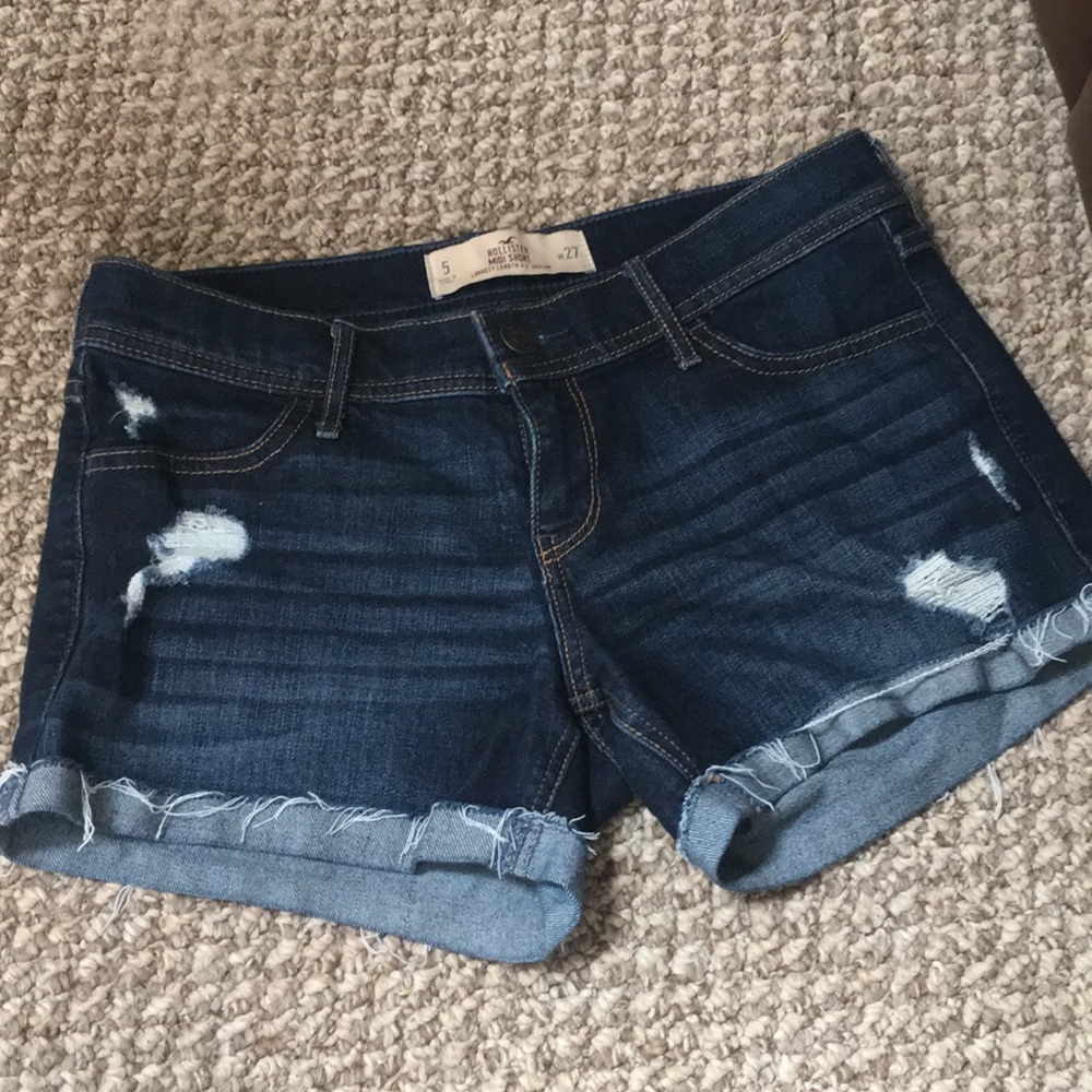 Distressed Midi Shorts